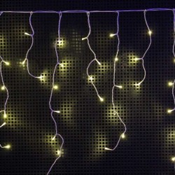 LED jégcsapfüzér 4 m fehér kábel, 200 melegfehér LED, IP44