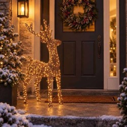 Világító rénszarvas 80 cm, 600 LED extra meleg fehér