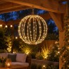 Világító gömb dekoráció 30 cm, 192 LED meleg fehér