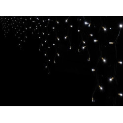 Beltéri LED fényjégcsap 3m x 1m fehér kábel, 228 fehér LED