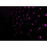 Kültéri LED fényjégcsap 4m x 1,5m fehér kábel, 304 pink LED