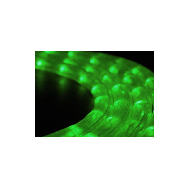 Zöld LED fénykábel méterben
