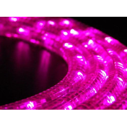 Pink LED fénykábel méterben