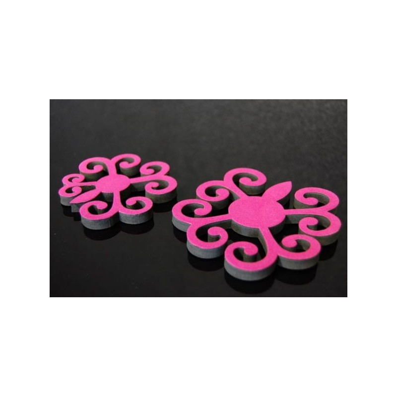Alap dekor pakk 15 darabos pink bársony