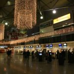 Liszt Ferenc (Ferihegy) repülőtér belső karácsonyi díszkivilágítása